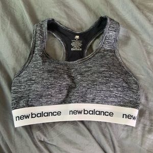Salt and pepper new balance sports bra